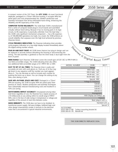 Marsh Bellofram Automatic Timing & Controls Division 355B Series Shawnee II Digital Reset Timer 