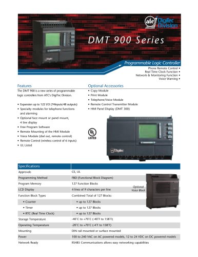 Marsh Bellofram DigiTec Division DMT 900 Series Programmable Logic Controller (PLC)