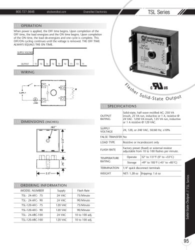 Marsh Bellofram Diversified Electronics Division TSL Series Flasher Solid-State Output