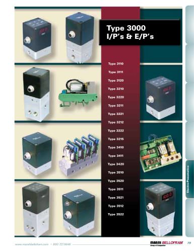 Marsh Bellofram PCD Division Type 3000 I/P's and E/P's