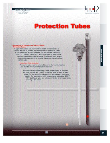 Marsh Bellofram Thermo-Couple Products Division Thermocouple Protection Tubes Brochure