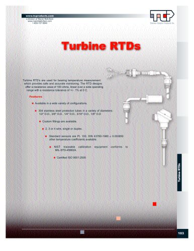 Marsh Bellofram Thermo-Couple Products Division Turbine RTD's