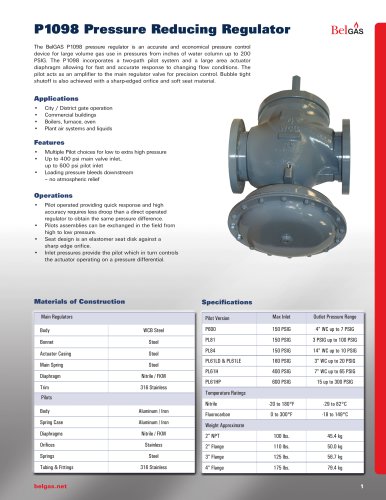 P1098 Pressure Reducing Regulator