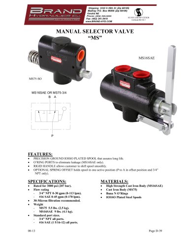 BRAND Hydraulics - MS