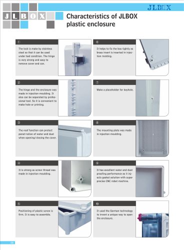 Characteristics of JLBOX plastic enclosure