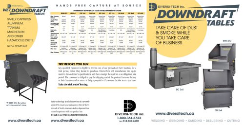 Downdraft Table Brochure