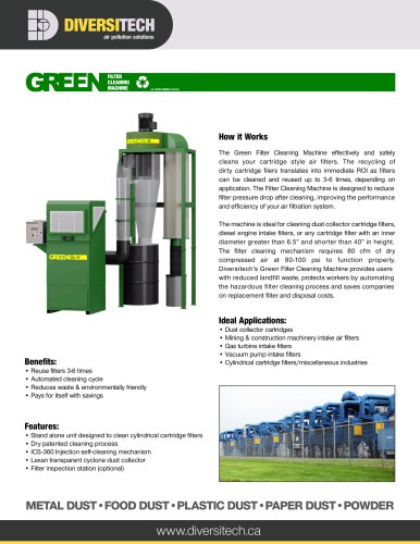 Green Filter Cleaning Machine