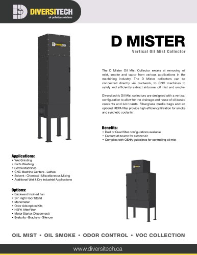 D Mister Oil Mist Collector