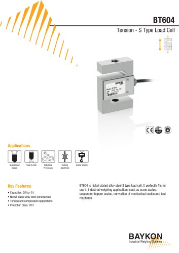 Baykon BT604 Tension - S Type Load Cell