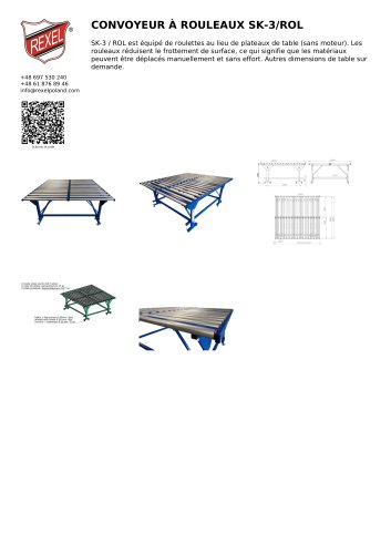 CONVOYEUR À ROULEAUX SK-3/ROL