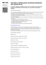 MACHINE A DEROULEUSE VISITEUSE-METREUSE LES TISSUS PP-3S