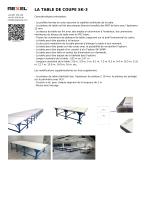TABLE DE COUPE, TABLE DE COUPE TEXTILE, TABLE D’ATELIER SK-3-1