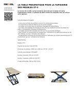 LA TABLE PNEUMATIQUE POUR LA TAPISSERIE DES MEUBLES ST-3-1