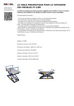 LA TABLE PNEUMATIQUE POUR LA TAPISSERIE DES MEUBLES ST-3/BR-1