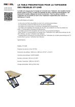 LA TABLE PNEUMATIQUE POUR LA TAPISSERIE DES MEUBLES ST-3/HD-1