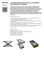 LA TABLE PNEUMATIQUE POUR LA TAPISSERIE DES MEUBLES ST-3 HD KRB-1