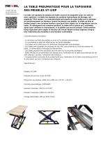 LA TABLE PNEUMATIQUE POUR LA TAPISSERIE DES MEUBLES ST-3/KP