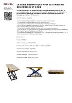 LA TABLE PNEUMATIQUE POUR LA TAPISSERIE DES MEUBLES ST-3/KRB-1