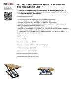 LA TABLE PNEUMATIQUE POUR LA TAPISSERIE DES MEUBLES ST-3/RB