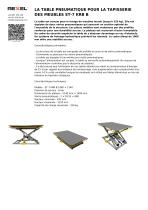 LA TABLE PNEUMATIQUE POUR LA TAPISSERIE DES MEUBLES ST-7 KRB B