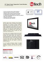 15" Open Frame Capacitive Touch Monitor FT15TMCAPOFHBOB