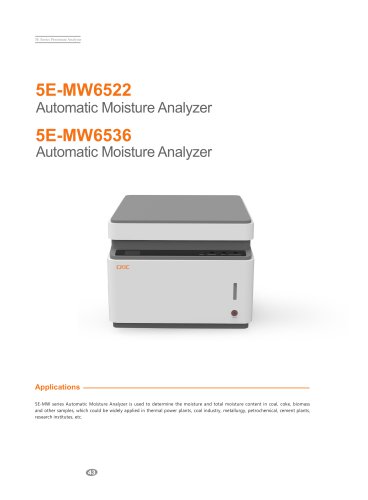 5E-MW6522/MW6536 Automatic Moisture Analyzer