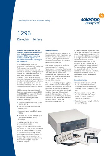 Model 1296A Dielectric Interface System