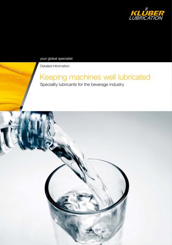 Food industry -  Speciality lubricants for the beverage industry