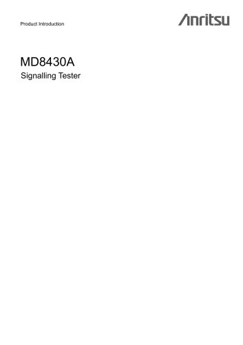 MD8430A Product Introduction