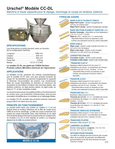 Urschel® Modèle CC-DL