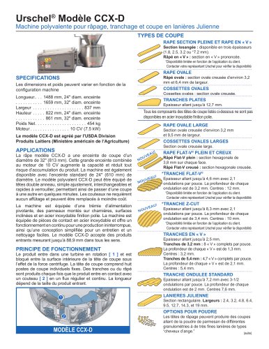 Urschel® Modèle CCX-D