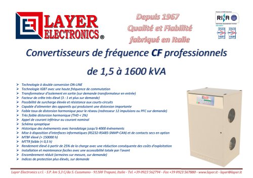 Convertisseurs de fréquence série CF