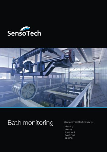 Inline analytical technology for cleaning, rinsing, treating and coating baths of industrial parts and surfaces