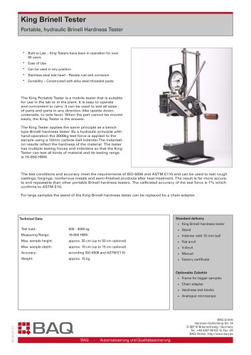 Protable King Brinell Tester