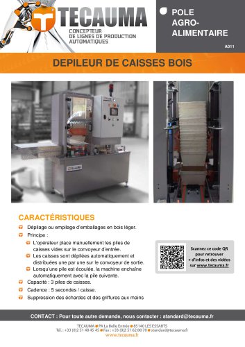 A011 Dépileur de barquettes