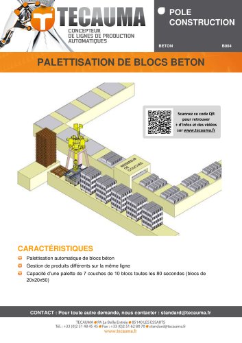 B004 Robot de palettisation de blocs béton