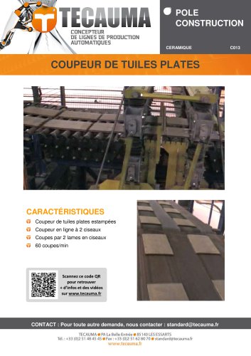 C013 Coupeur de tuiles plates