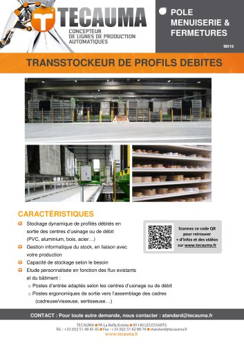 M016 Magasin de stockage automatique de profilés débités