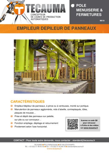 M018 Empileur dépileur de panneaux