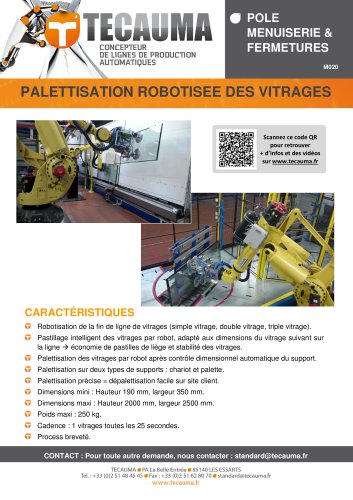 M020 Palettisation robotisée des vitrages