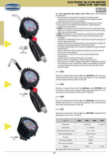 ELECTRONIC OIL FLOW METERS SERIES STM - NEPTUNE