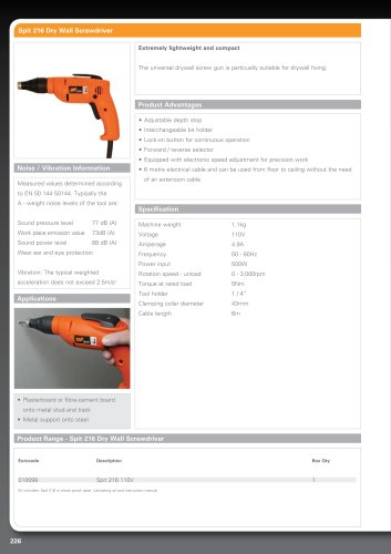 Spit 216 Dry Wall Screwdriver