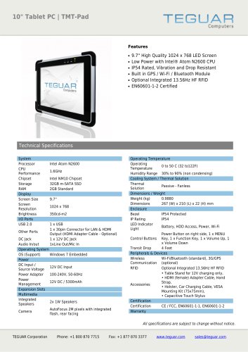 10" TABLET PC | TMT-PAD