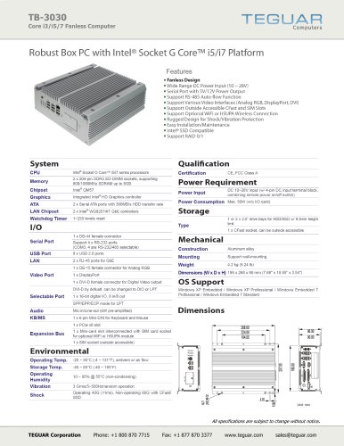 TB-3030 | FANLESS PC