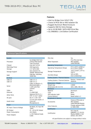 TMB-3010-PCI | MEDICAL BOX PC