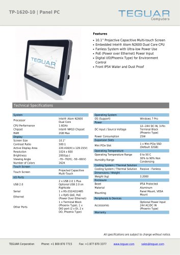 TP-1620-10 | PANEL PC