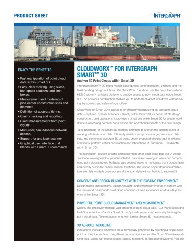 CLOUDWORX™ FOR INTERGRAPH SMART™ 3D