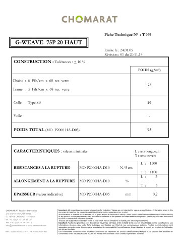 G-WEAVE 75P 20 HAUT