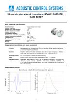 S3466 – normal beam single-crystal transducer 1.25 MHz