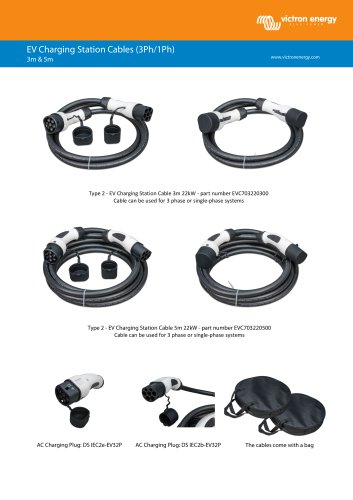 EV Charging Station Cables (3Ph/1Ph)